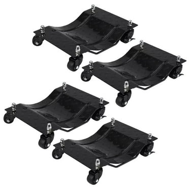 Car Dolly Set of 4, 6000LBS Capacity Wheel Dolly Car Tire Stake with Brakes, Heavy Duty Vehicle Dolly