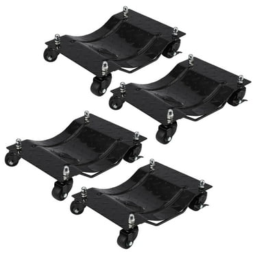 Car Dolly Set of 4, 6000LBS Capacity Wheel Dolly, Heavy Duty Vehicle Dolly Upgraded, 4 Piece Car Moving Dolly, Mover Dolly Trucks, Trailers, Motorc
