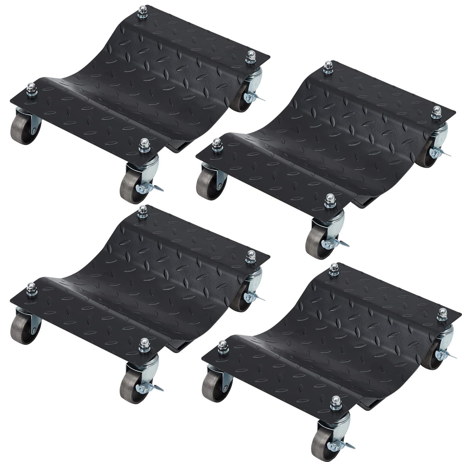 Car Dolly Set of 46000lbs Load Capacity, 360 Degree Wheels, Upgraded