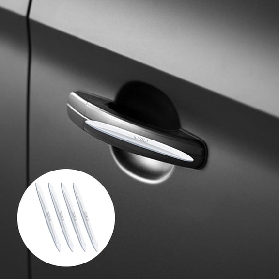 Car Door Anti Collision Strip, Invisible Soft PVC Edge Guard Protector for Door Handle and Mirror, Waterproof Shock Absorbing Anti Scratch Adhesive Trim Universal for All Cars
