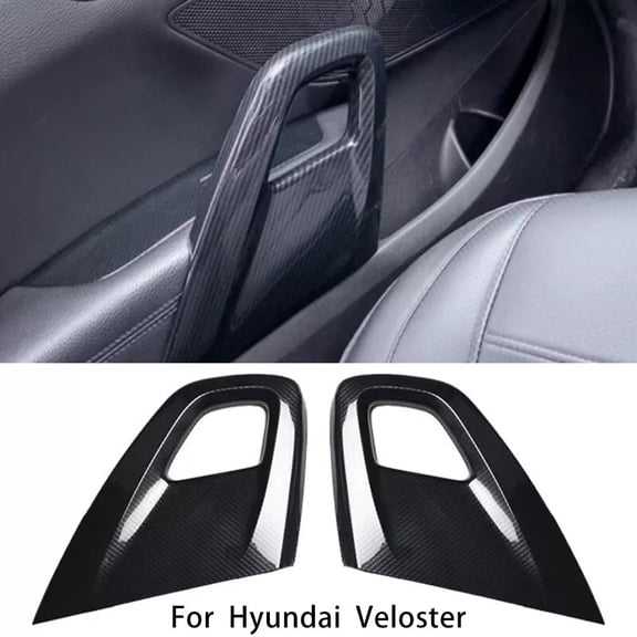 Car Door Armrest Panel Trim Cover Inside Door Grip Handle For Hyundai Veloster 2011-2016 Carbon Fiber Inside Door Grip Handle