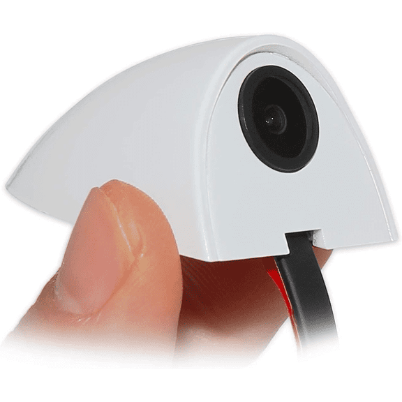 Car Door Blind Spot Side View Camera, Self-Adhesive Screw-Free, Mini Style, Support Upside Down Flip Image, 92    Angle Blindspot Camera for Pickup Trucks SUVs Vans RVs Trailers - White