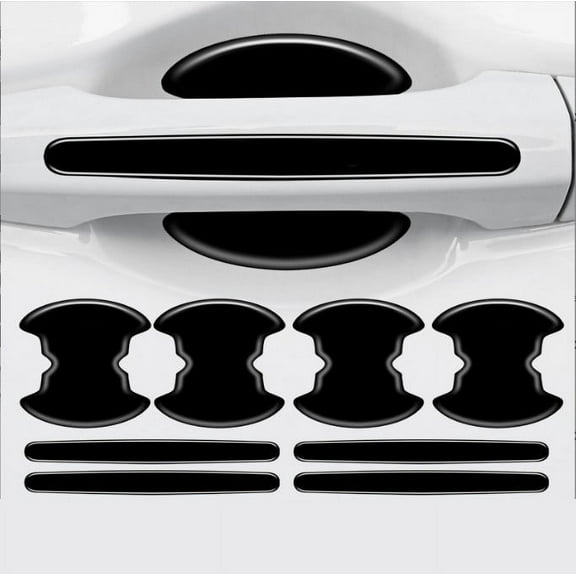 Car Door Collision Strip - Transparent Door Bowl Scratch Protection Sticker for Handle Edge Guard - Self-Adhesive Anti-Scratch Film - Automotive Protector for Interior and Exterior - 8 Pack