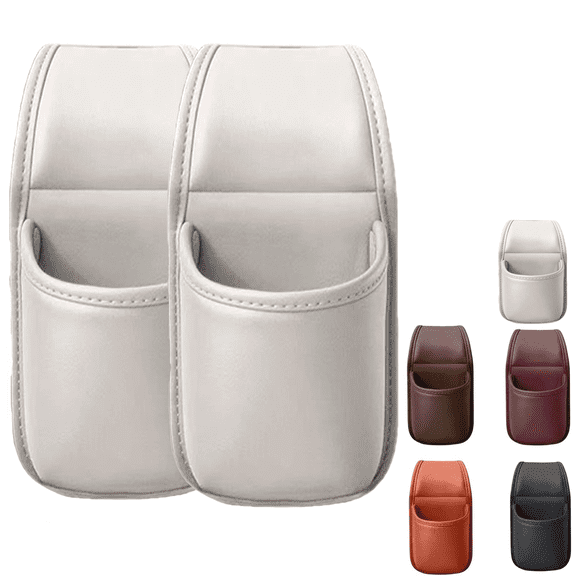 Car Door Cup Holder with Leather Finish, Window-Mounted Wide-Mouth Organizer for Drinks, Phone and Daily Essentials, Multi-Pack