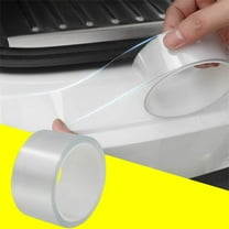 Car Door Edge Entry Guards,Tutuviw Anti-Collision Adhesive Strip,Car Door Edge Guard Protector Film,Car Scuff Plate Protectors Invisible Tape for Rear Bumper/Door Sill Protector (Transparent,16Ftx2In)