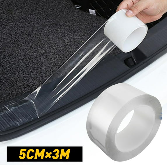 Car Door Edge Guard Invisible Automotive Door Sill Guard Protectors Anti-Scratch Adhesive Tape Waterproof Strips for Car Door Edge Protection (5cm*3m, Transparent)