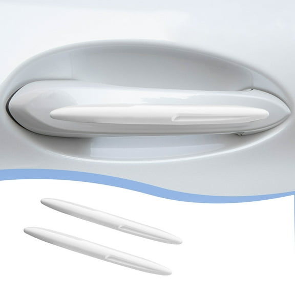 Car Door Edge Guards | Anti Scratch Protection Film for Cars & SUVs | 2-Pack PVC Adhesive Strips | Black or White Carbon Fiber Style | 13x1.5cm