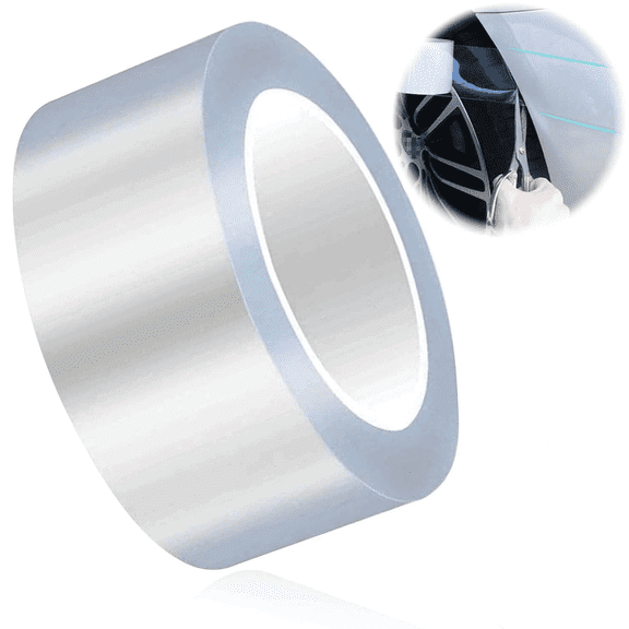 Car Door Edge Guards Door Sill Protector, 2.76In x 16.4Ft Transparent Car Wrap Film, Vinyl Automotive Wrap Film Anti-Collision Fits for Most Car