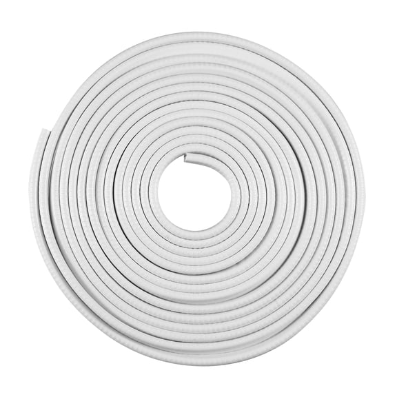 Car Door Edge Protective Sealing Strip Gap Range 3/64" to 1/4" U Shape Channel Rubber Automotive 6.1 Meter White
