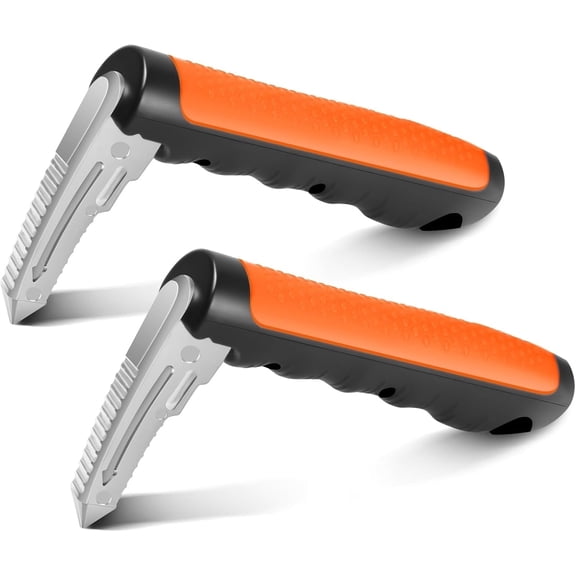 Kidzkube Car Door Handle for Elderly, Multifunction Car Assist Support Handle for Seniors and Handicapped with Seatbelt Cutter, Window Breaker (Orange, 2 Pack)