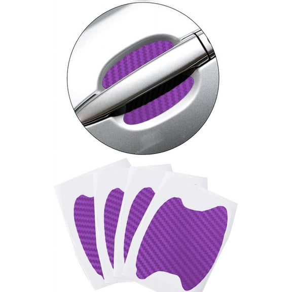 Car Door Handle Scratch Protector 4 Pack,Car Door Handle Protective Films Universal Fit,Door Handle Stickers and Decals Accessories Purple