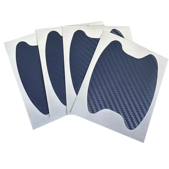 Car Door Handle Scratch Protector Blue Carbon Fiber Car Accessories Paint Protection Film for Automotive Exterior Accessories 4 Pack