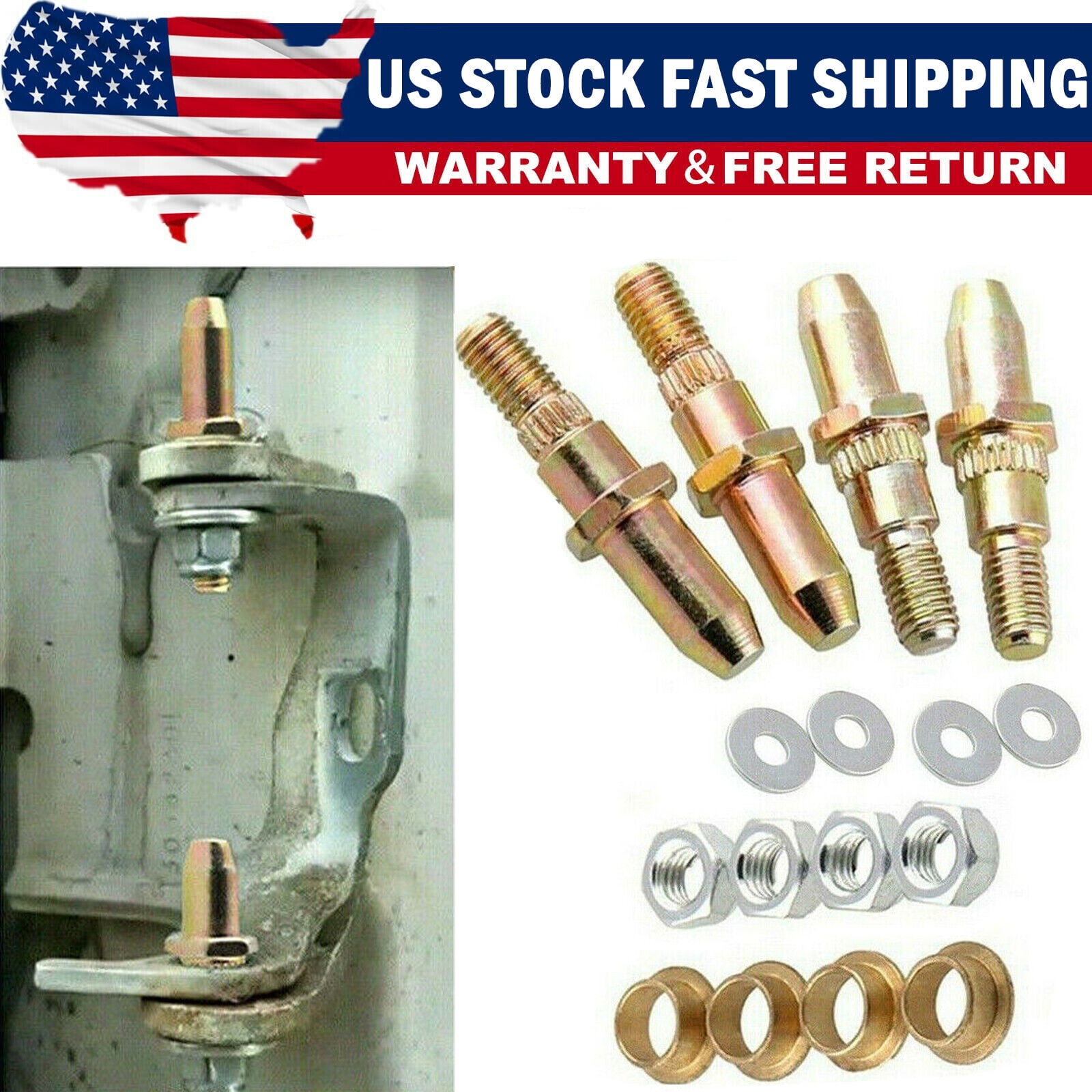 Car Door Hinge Pins & Bushing Kit Fits for Chevy Silverado GMC Sierra