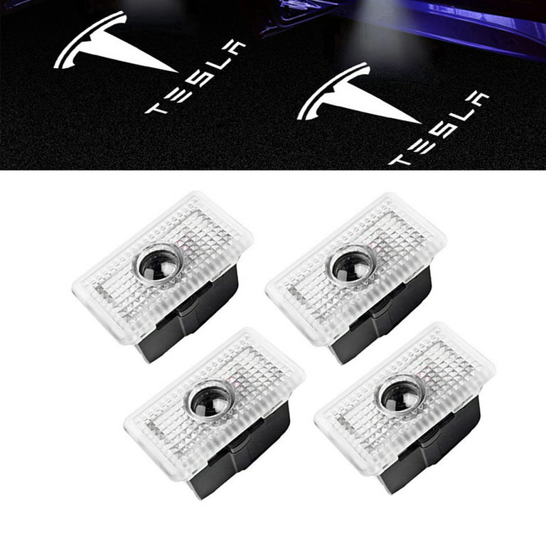 Car Door Lights for Model S/3/X/Y Logo Projector 4 Pack Tesla