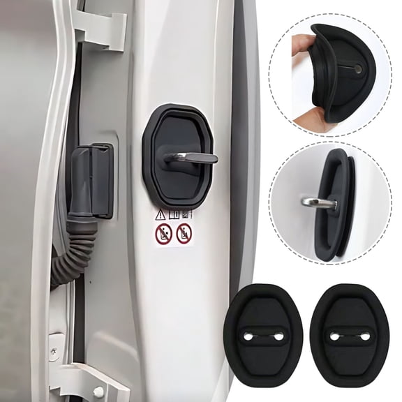 Car Door Lock Protection Pad, Rubber Shock Absorber Sleeve, Anti-Scratch Car Door Lock Cover, Automotive Accessory, Easy to Install and Clean, Durable Door Lock Protector for Vehicle Interior Safety