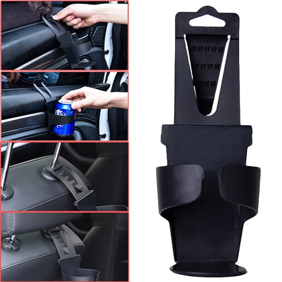 Car Door Mount Cup Holder Drink Bottle Stand, Tool-Free Easy Install Headrest Window Cup Rack, ABS PE Extra Storage Organizer for Car Truck Vehicle Water Bottle Drink Holding