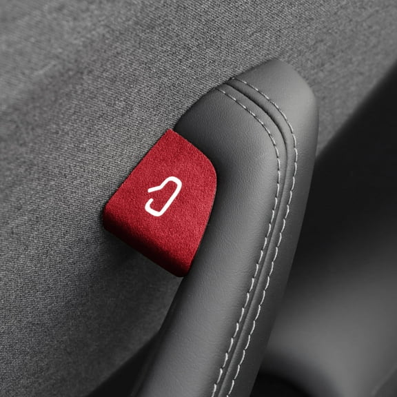 Car Door Open Button Stickers Compatible with Tesla Model 3 2024 2025 Suede Sticker Wrap Blue, 4PCS