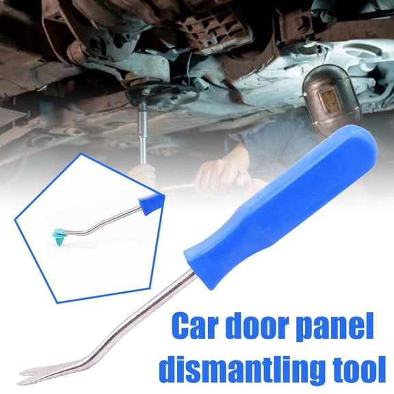 Car Door Panel Fastener Remover - 4-Inch Forged Steel Pry Bar, U-Notch Upholstery Clip Lifter Screwdriver for Auto Interior Modifications