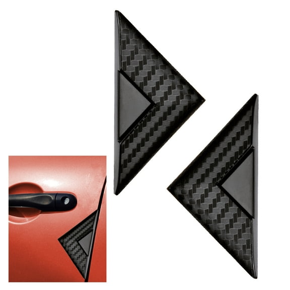 Car Door Protector Edge Guards Trim Carbon Car Protection Door Edge Fit for All Vehicles Black Scartch Protection 2PCS Hypersonic