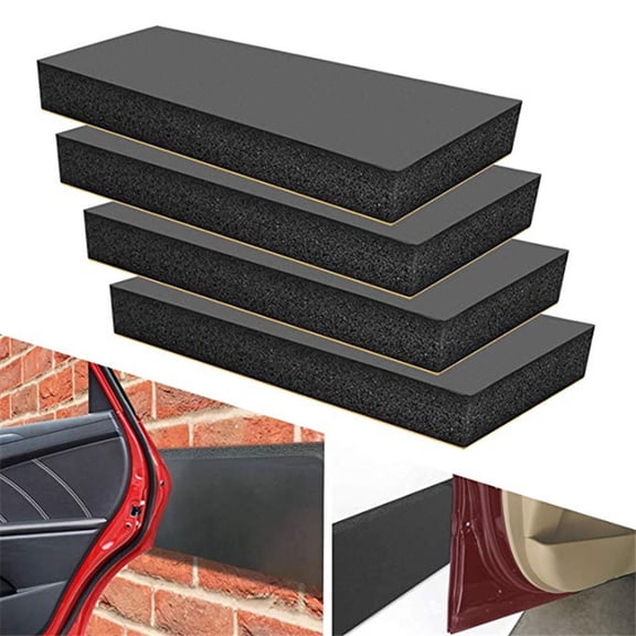 Car Door Protector Wall Corner Bumper Guard Foam Block Set Garage Safety Protection Strip,Black 30 10 2Cm,4 Pack