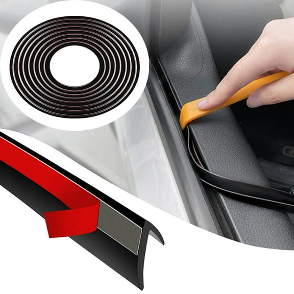 Car Door Rubber Seal Strip Silent Dustproof Rubber Car Window Seal Strip V-Shaped Self Adhesive Automotive Window Seals Trim