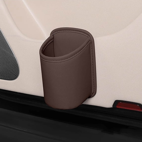 Multifunctional Car Seat Side Storage Box with Cup Holder,Premium Leather Car Door Back Organizer,Universal Water Bottle Beverage Storage Bag for Auto Interior Accessories