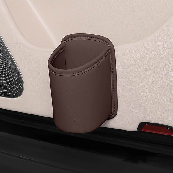 Multifunctional Car Seat Side Storage Box with Cup Holder,Premium Leather Car Door Back Organizer,Universal Water Bottle Beverage Storage Bag for Auto Interior Accessories