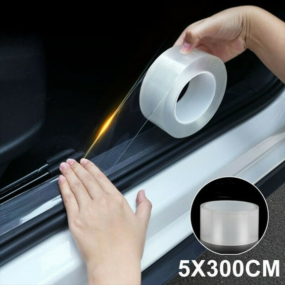 Car Door Sill Protector Anti-Scratch Strip Bumper Body Guard Transparent 5x300CM 3M Length