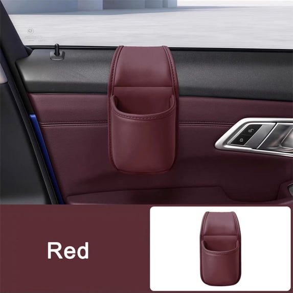 Car Door Storage Pocket, Embedded Side Storage Bag with Water Cup Holder and Phone Slot, Vehicle Organizer for Front Door Armrest Console and Daily Travel Use