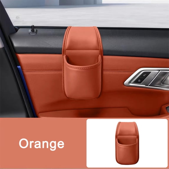 Car Door Storage Pocket, Embedded Side Storage Bag with Water Cup Holder and Phone Slot, Vehicle Organizer for Front Door Armrest Console and Daily Travel Use