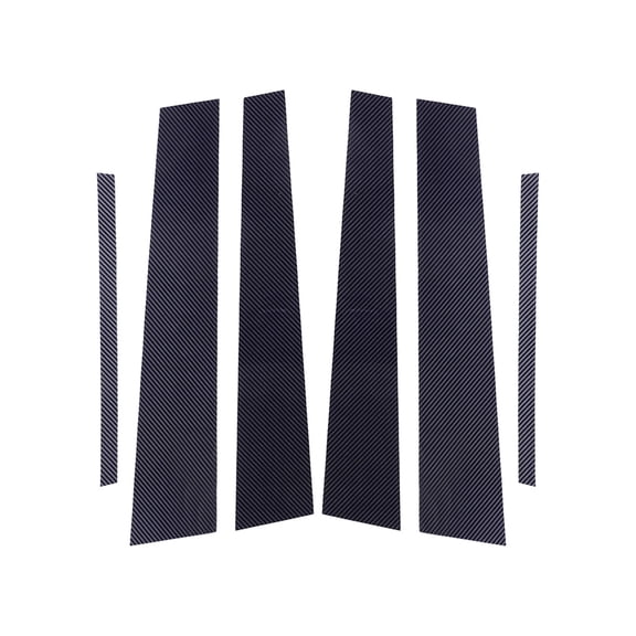 Car Door Window B C Pillar Posts Cover Trim Fit for Acura TL 2004 2005 2006 2007 2008 Black Carbon Fiber Style PC