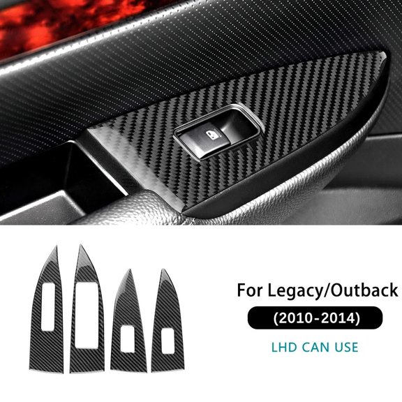 Car Door Window Panel Real Soft Carbon Fiber Sticker for Subaru Legacy Outback 2010 2011 2012 2013 2014 LHD RHD Accessories.