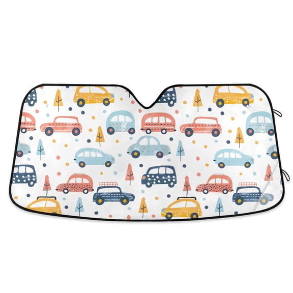 Car Dot Tree Car Windshield Sun Shade Foldable Car Front Window Visor Heat and UV Protection 53x23.5