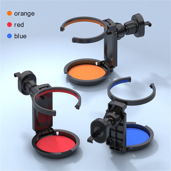 Car Drink Holder & Phone Mount, Vent Mounted Cup Holder for Car, Water Bottle & Coffee Cup Organizer, Adjustable Auto Interior Accessory (Orange-Yellow)