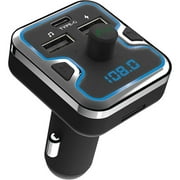 Car and Driver Bluetooth FM Transmitter for Car, Dual USB &Type C PD 18W Car Charger Wireless Car Adapter Receiver Siri Google Alexa Assistant for iPhone 15/14/13/12/11/XR/XS/SE/Samsung S10/S9 & More