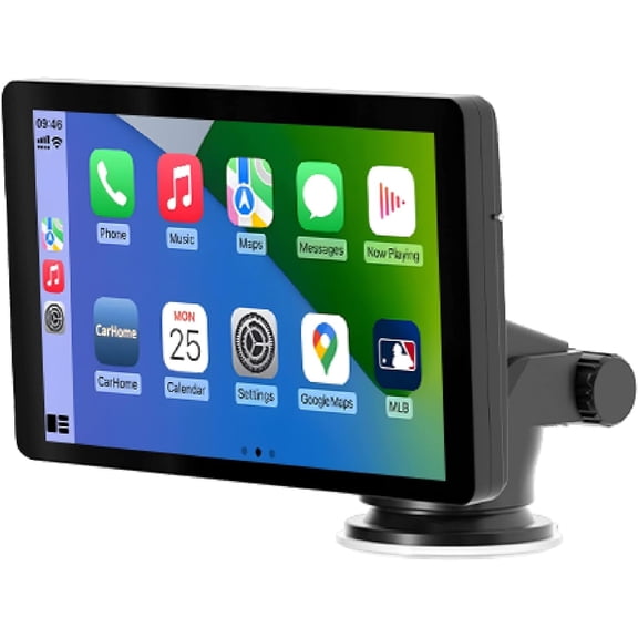 Car and Driver INTELLIDASH 7" HD Touchscreen – Portable Apple CarPlay Wireless Android Auto Screen for Car, Bluetooth Stereo, Backup Camera Support, Mirror Link, GPS Navigation