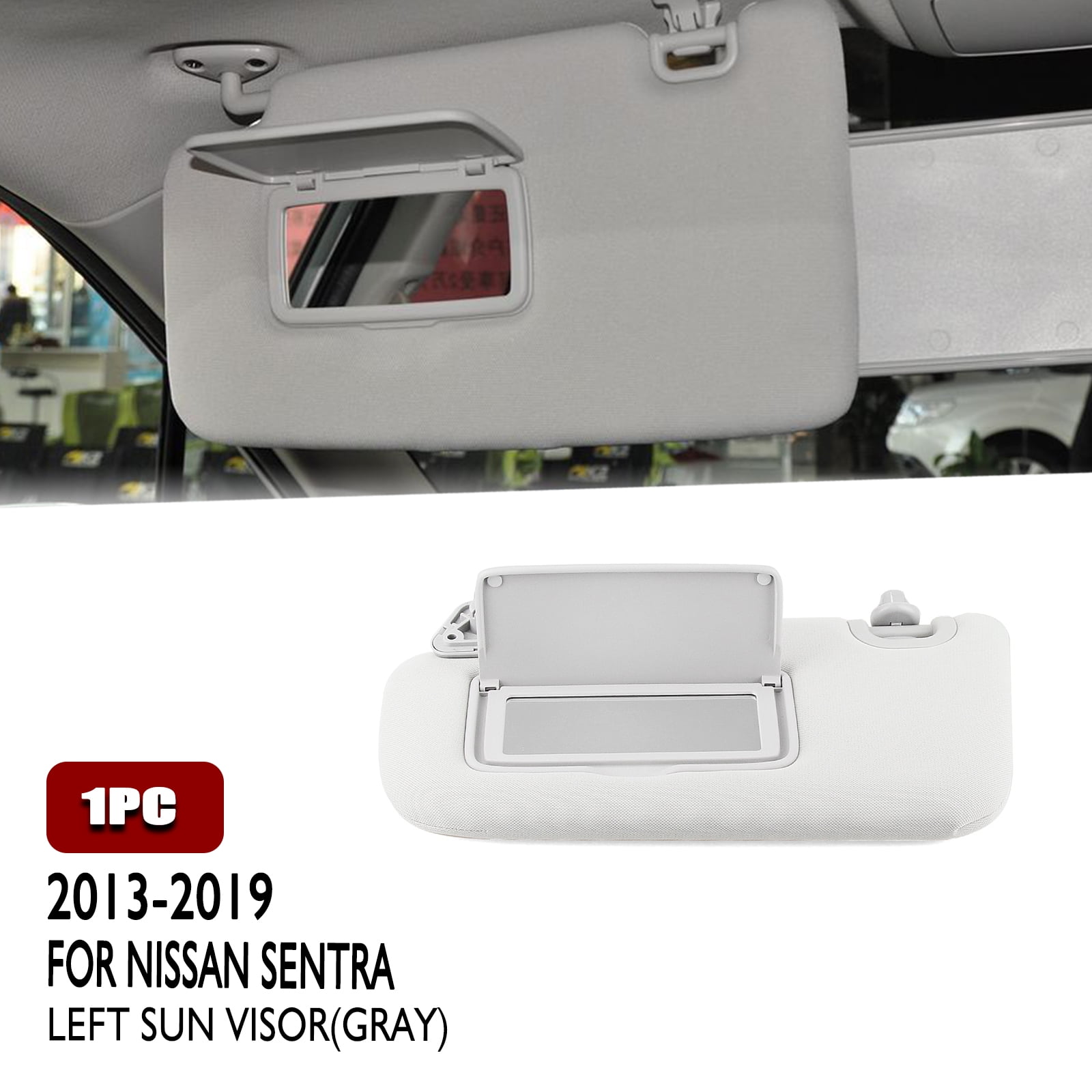 Car Driver Side Sun Visor Sunshade For NISSAN SENTRA 2013 2019 2014 2015 Gray Black