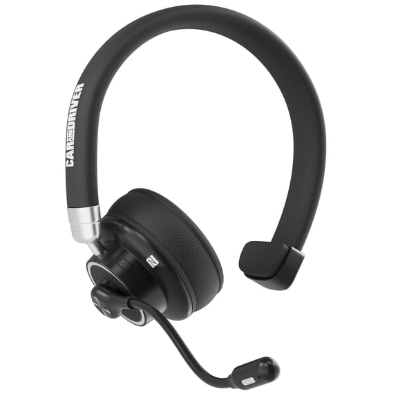 Car and Driver Trucker Bluetooth Headset with Noise-Cancelling Microphone, Wireless On-Ear Headset with Adjustable Headband, Large Battery, Multi-Device Pairing, BT4500