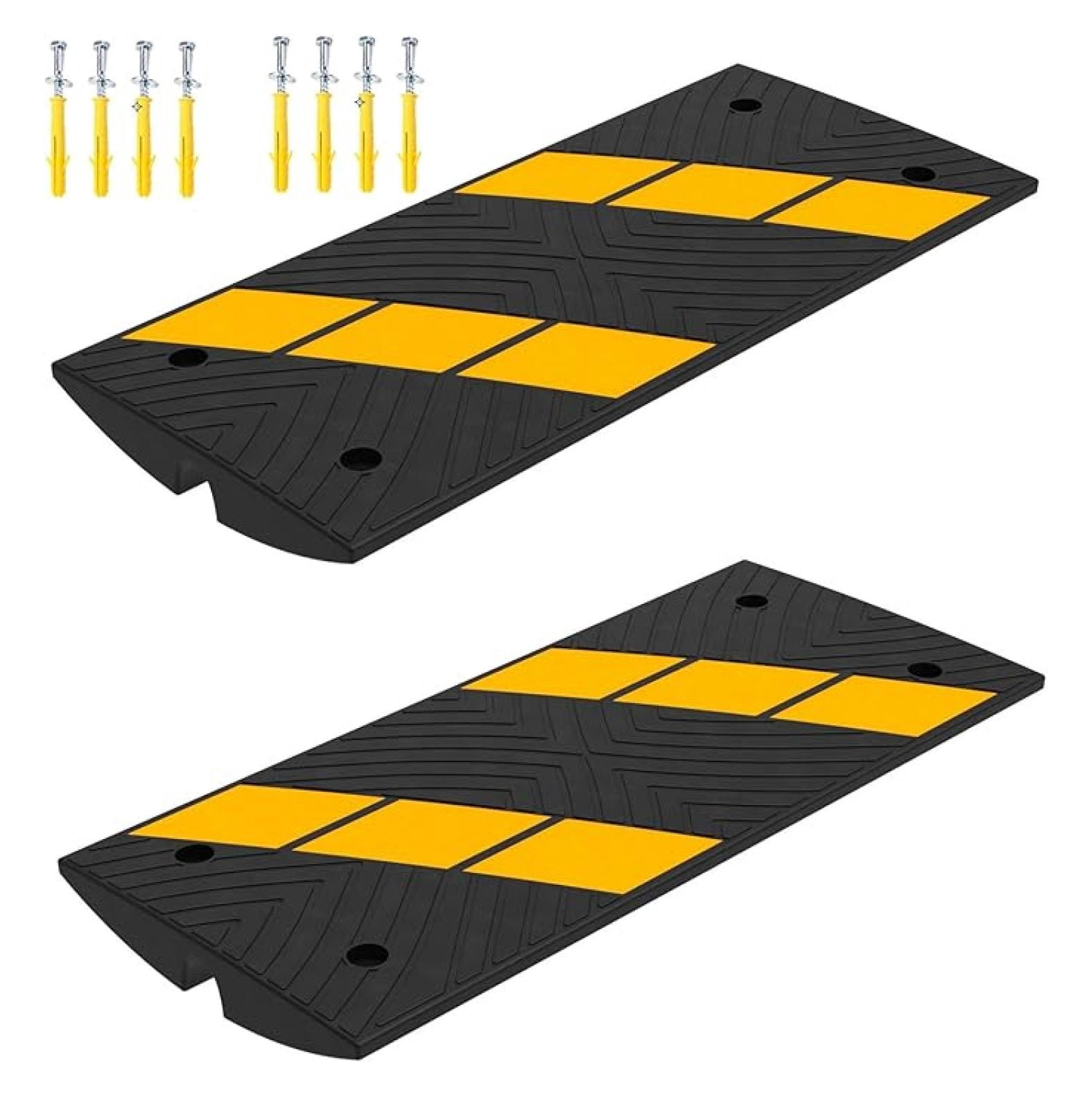 Car Driveway Ramps Rubber Curb Ramp 22000lbs Load Capacity 2.6INCH ...