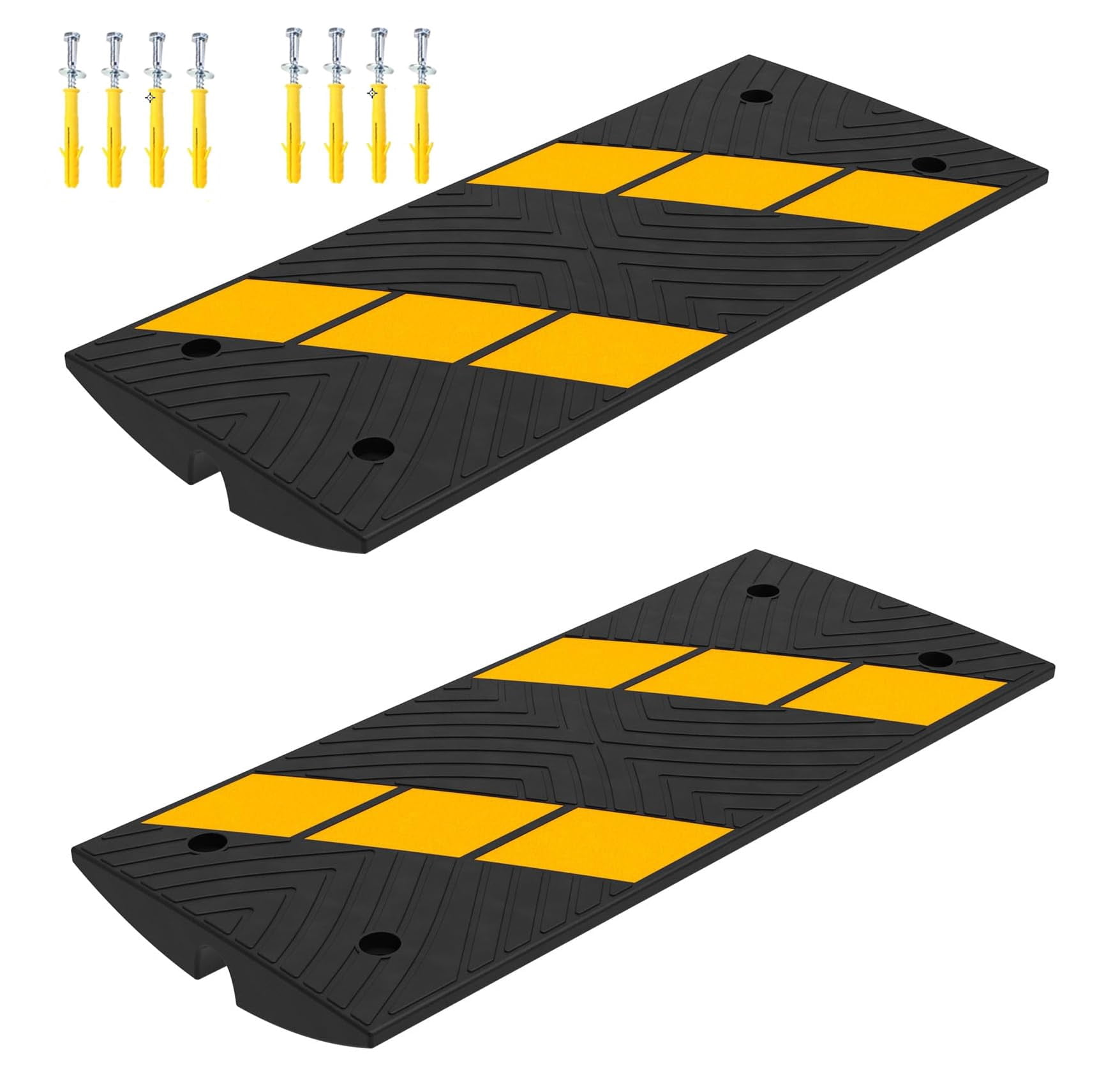 Car Driveway Ramps Rubber Curb Ramp Heavy Duty 22000lbs Capacity 2 ...