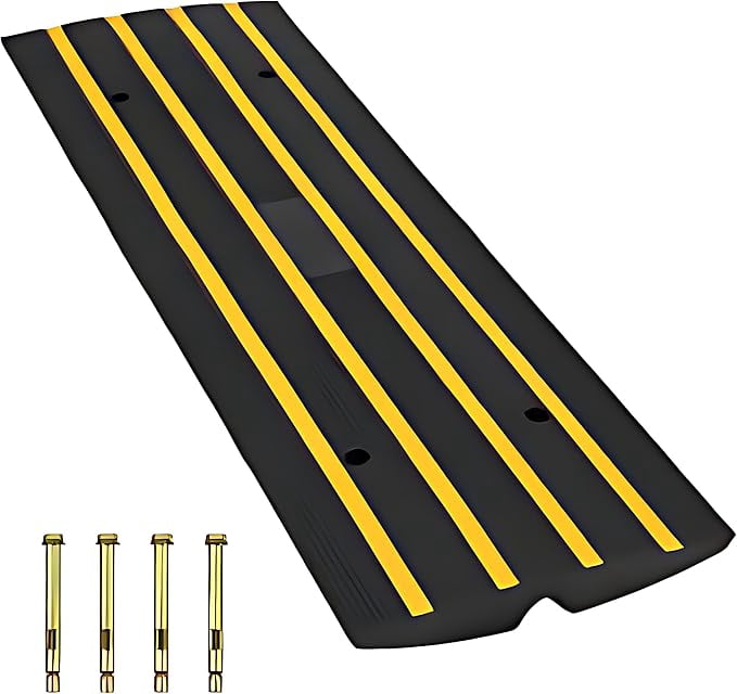 Channel Curb Ramp Car Driveway Rubber Curb Ramps Heavy Duty 110000lbs Capacity Threshold ...