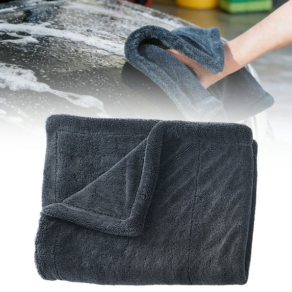 Car Drying Towel Cozival Car Drying Microfiber Towel - 10Gsm Edgeless Loop Design for Streak-Free, Scratch-Safe Water Absorption, Ultra-Absorbent for Auto Detailing & Washing, Microfiber Drying Cloth