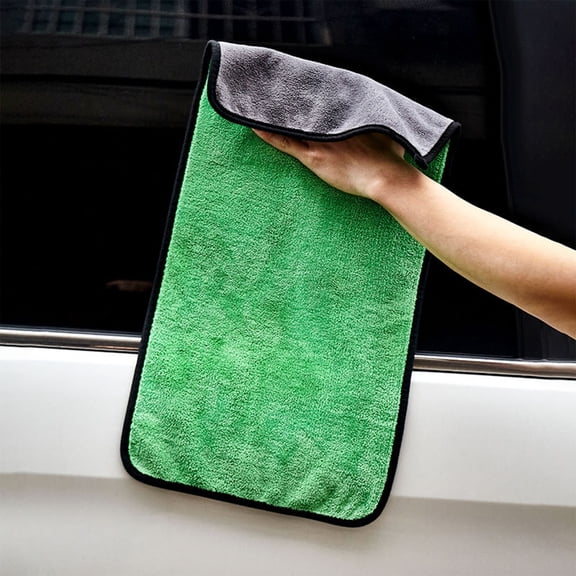 Car Drying Towel,Microfiber Cleaning Cloth,Microfiber Towels for Cars,16*12IN Wash Drying Thick Plush Cleaning Cloth Auto Detailing(Green)