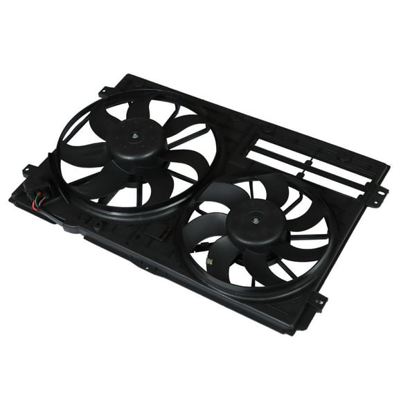 Car Dual Radiator Cooling Fan Replacement for 2005-2017 Audi A3 TT Quattro, 2005-2015 Volkswagen Jetta Passat 1.8L 1.9L 2.0L 2.5L 3.2L 3.6L