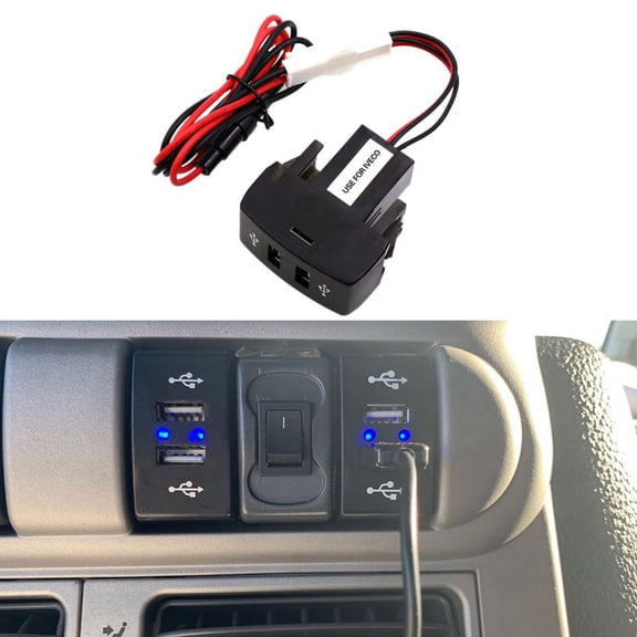 Car Dual USB Charger 5V 2.1A Power Socket Accessories for Truck Stralis Hi-Way Eurocargo