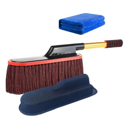 Car Duster Detailing Brush Includes Brush Box Dusting Tool Auto Cleaning Brush for Truck Dashboard Coffee
