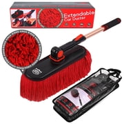 Car Duster Exterior Scratch Free,Soft Car Brush Kit for Car,Truck,SUV,RV and Motorcycle,Wax Cotton Hair,Car Dusters with Extendable Handle,Duster for car Cleani