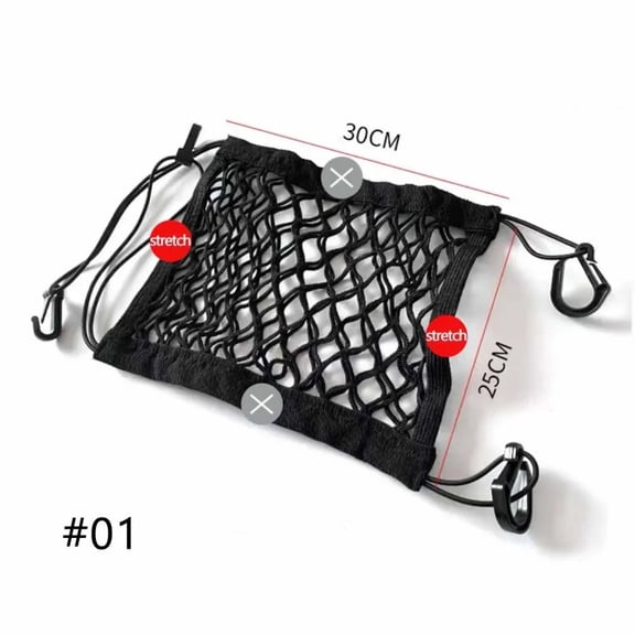 Car Elastic Storage Net Bag Between Seats Auto Interior Organizer Car Divider Pet Barrier Universal Stretchable 3 Layer Mesh Bag