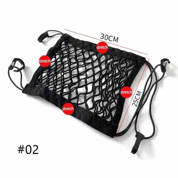 Car Elastic Storage Net Bag Between Seats Auto Interior Organizer Car Divider Pet Barrier Universal Stretchable 3 Layer Mesh Bag