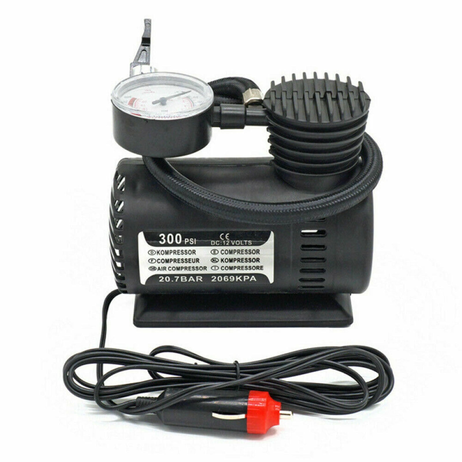 Car Electric Air Pump 300PSI Air Compressor Portable Tire Inflator for Car
